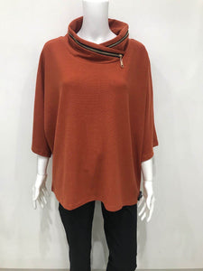 Zip collar jumper
