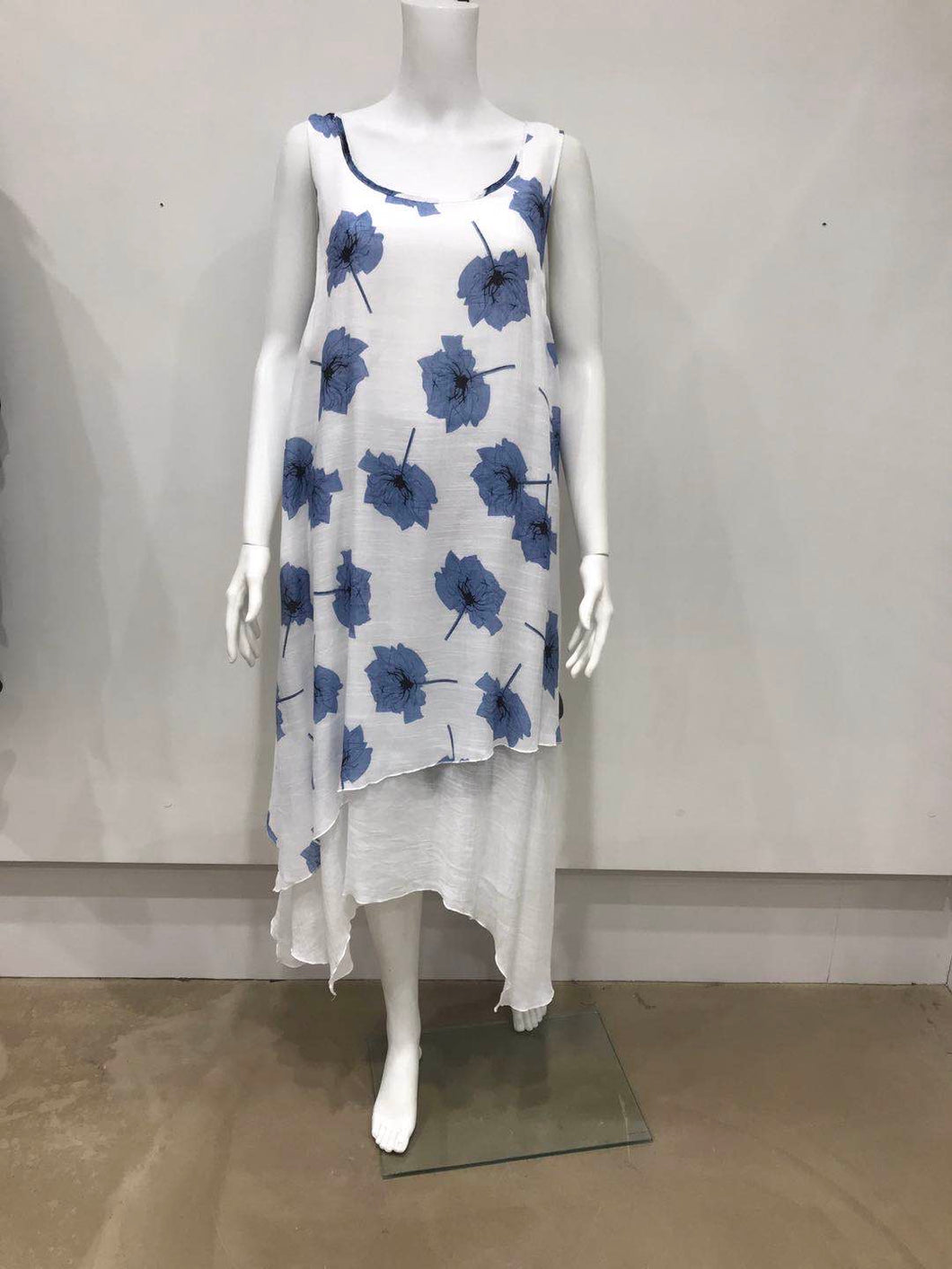 Double layered floral dress