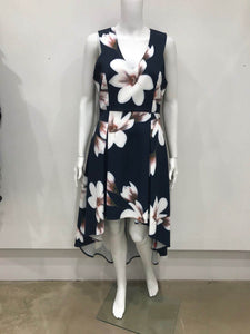 Hibiscus print dress