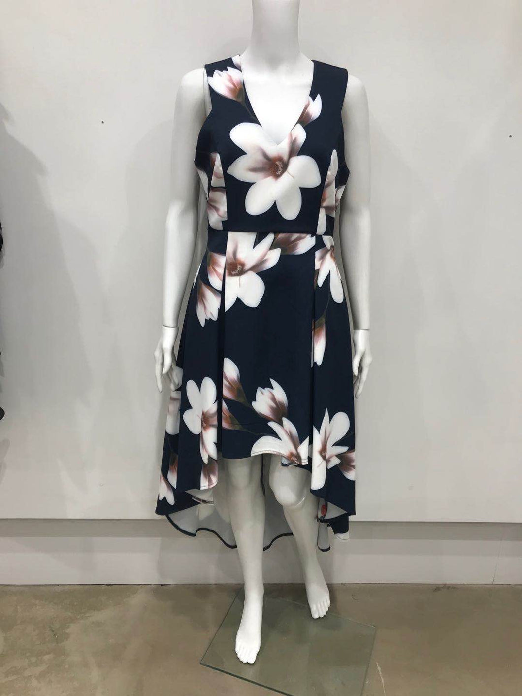 Hibiscus print dress