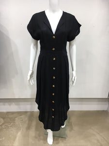 Cap sleeve button through dress