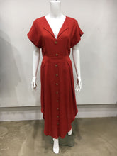 Load image into Gallery viewer, Cap sleeve button through dress
