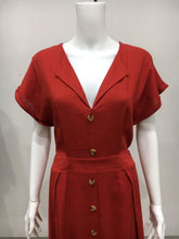 Load image into Gallery viewer, Cap sleeve button through dress
