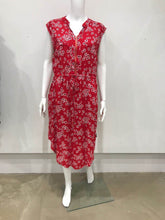 Load image into Gallery viewer, 1/2 zip sunflower print dress
