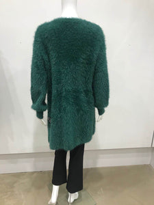 Eyelash knitted cardigan