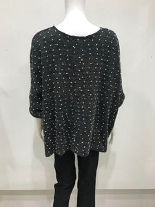 Spotted button-up jumper