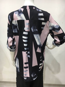 Rolled sleeves top