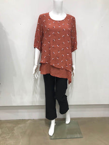 Double layer floral top