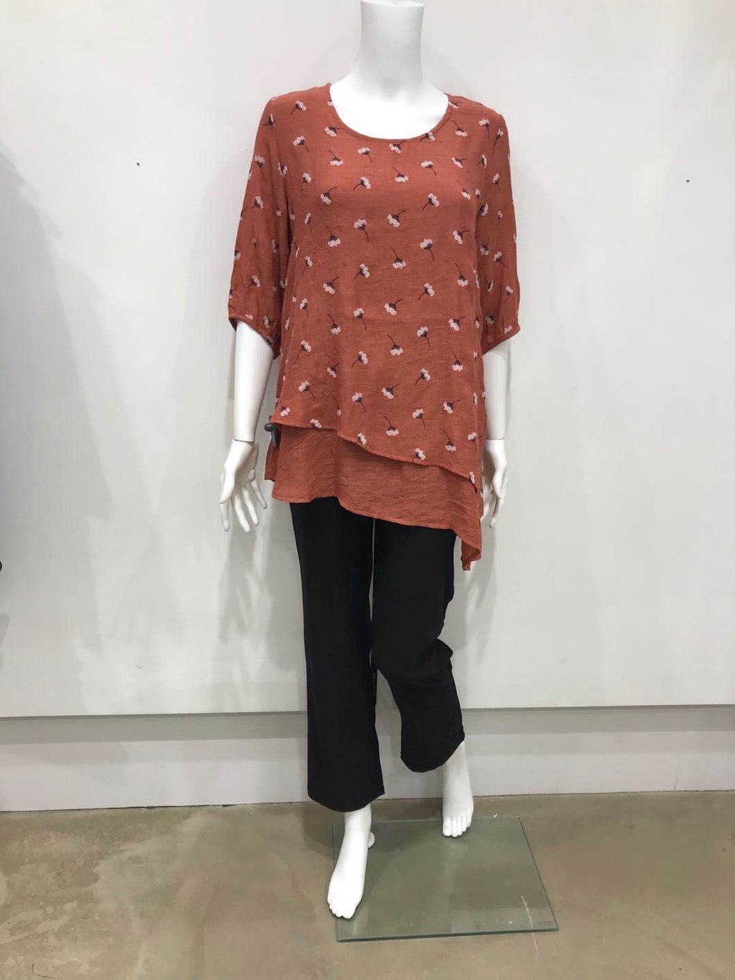 Double layer floral top