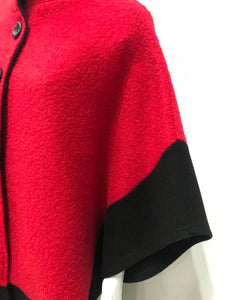 Wool poncho jacket
