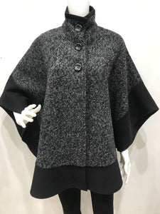 Wool poncho jacket