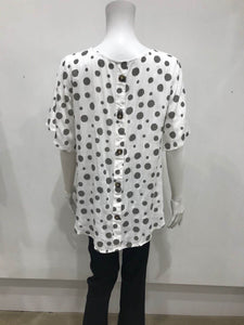 Dotted linen top