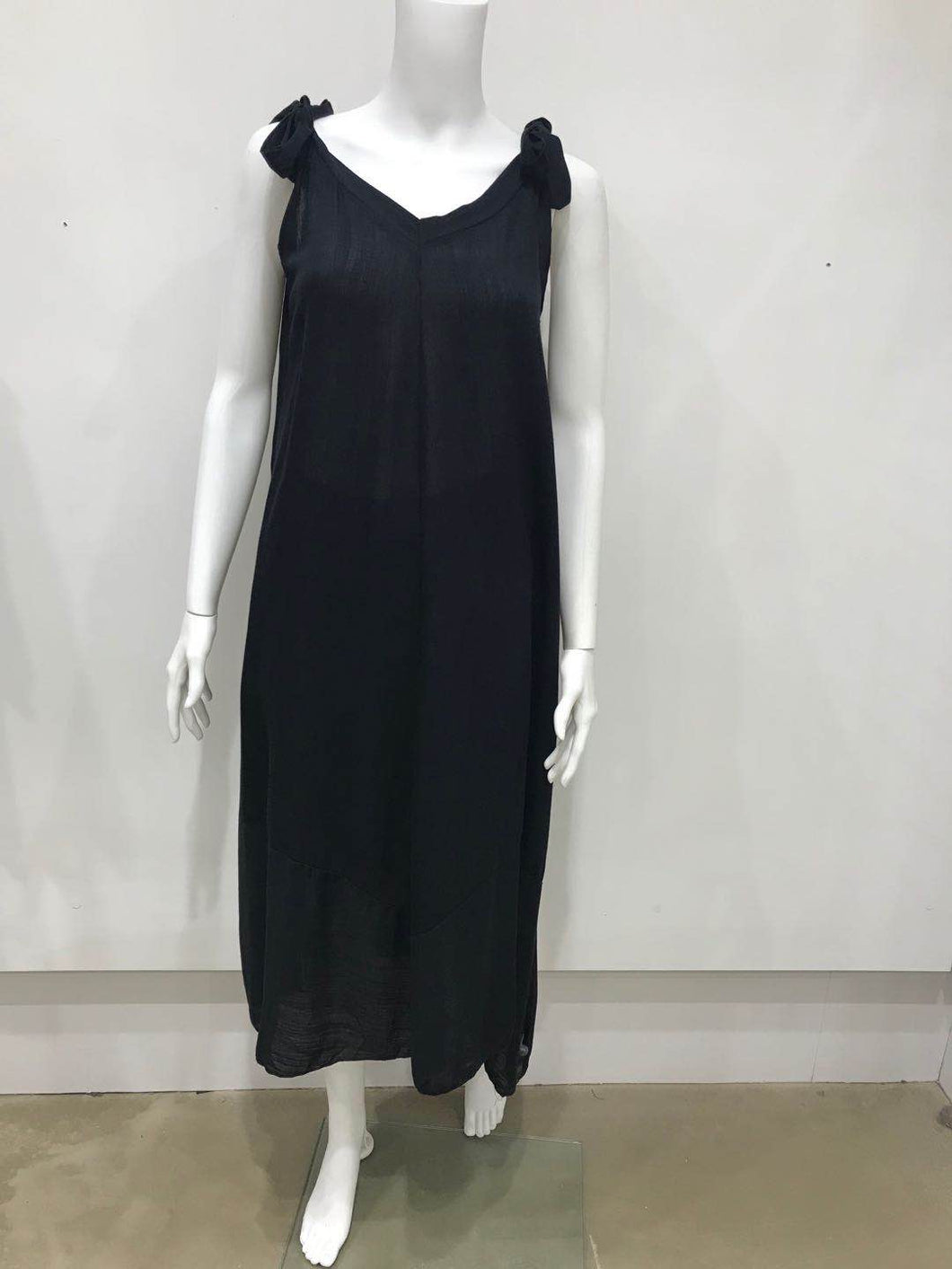 Long linen rayon dress