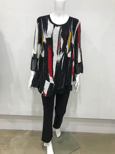 Multi-coloured double layer top