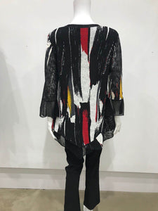 Multi-coloured double layer top